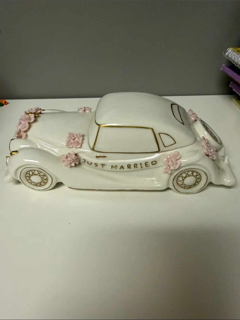 Ceramic 'Just Married' Decorative Car - princess house